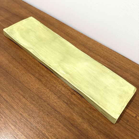 Aletha Soule Studio Earthenware Pottery Fruit Tray Serving Tray 18.5" Kiwi Green - Picture 6 of 11